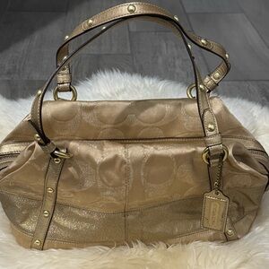 Full Gold Vintage Coach Shoulder Bag